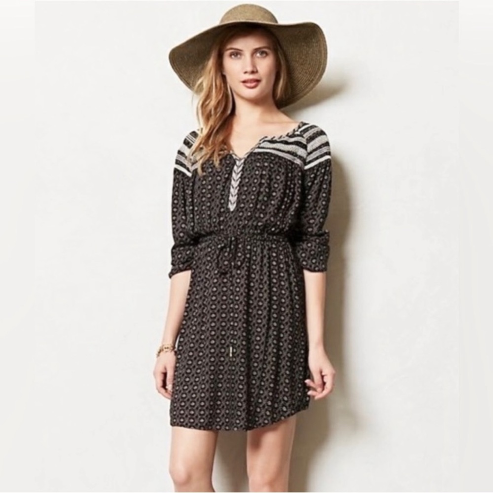 Anthropologie Holding Horses Mojave Smocked Drawstring Dress Women's M